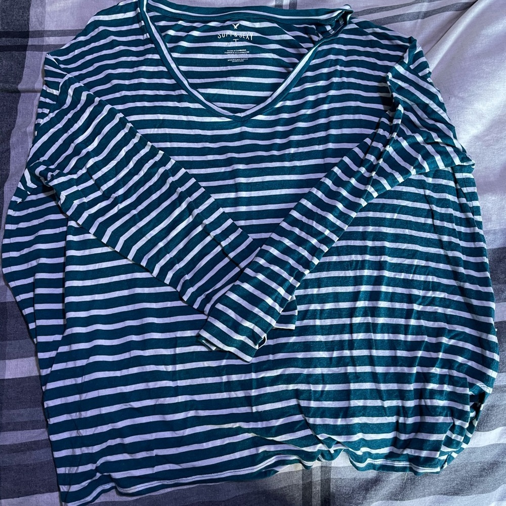 Stripped american eagle shirt